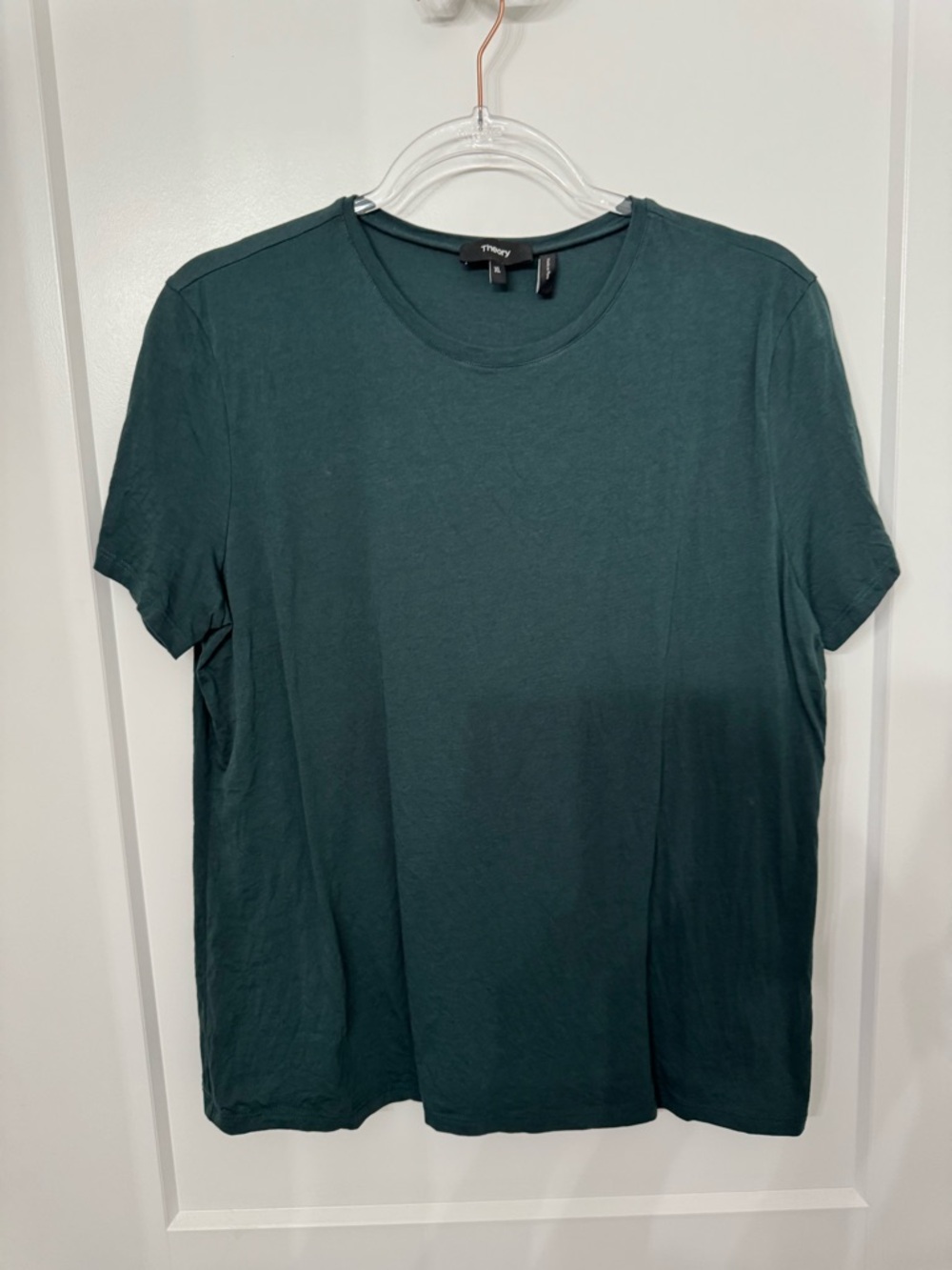 Theory Ladies Teal Green Crewneck Tee